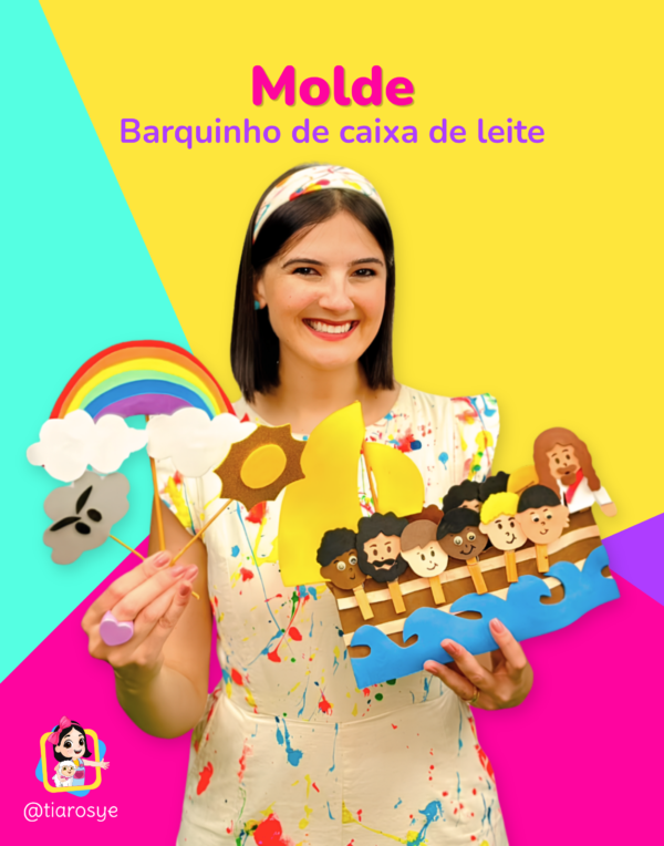 Molde - Barquinho de caixa de leite