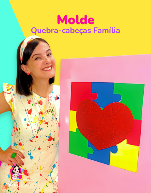 Molde - Quebra-cabeça Família e união