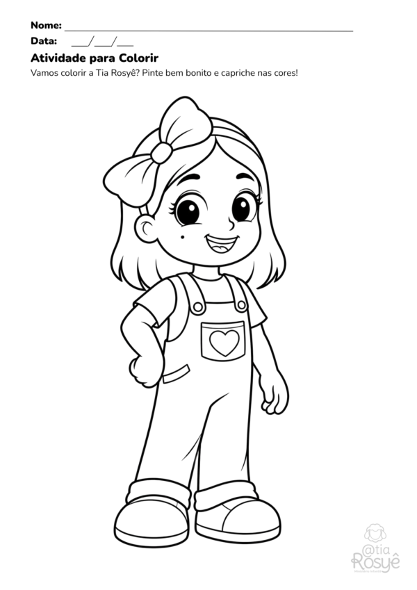 Atividade para Colorir - Tia Rosyê