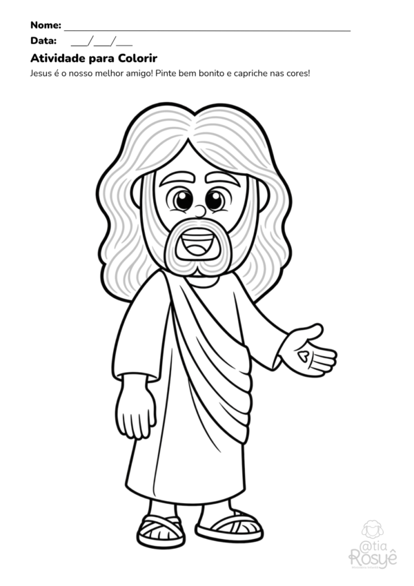 Atividade para Colorir - Jesus